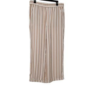 LOFT-Vertical stripes, wide leg pants. Size L